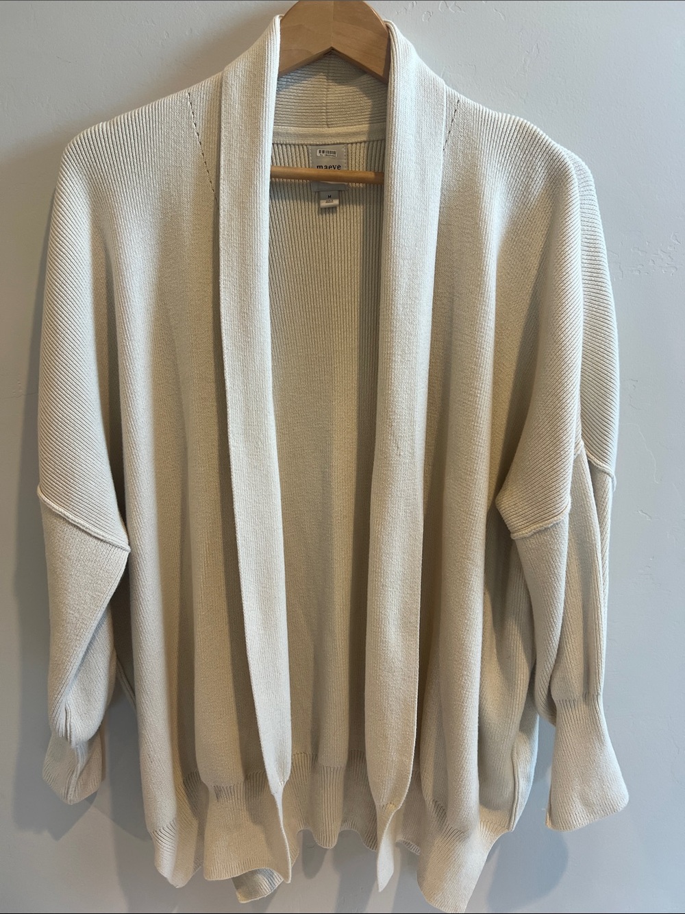 Maeve Cozy Cream Knit Cardigan
